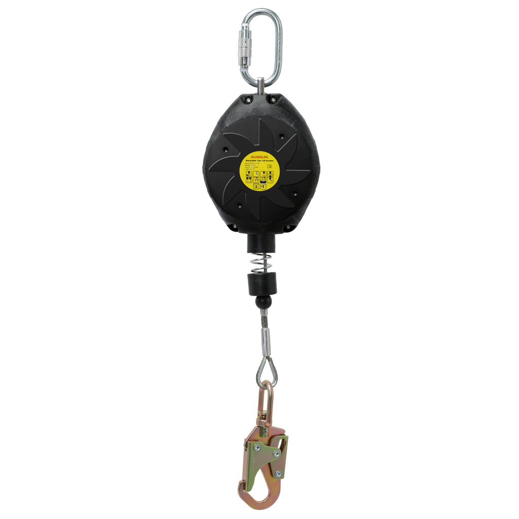 Steel Wire Self Retracting Lifeline, Fall Protection Safety Lanyard, NO Tangle Steel Cable, Class 1 SRL ANSI OSHA Retractable Fall Arrest