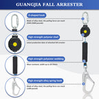 6FT Fall Protection Retractable Lanyard, Self Retracting Lifeline for Construction, Fall Arrest Protection Lanyard, SRL OSHA/ANSI