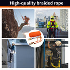 Fall Protection Safety Rope 25ft 50ft 100ft 150ft Life Safety Rope, Vertical Lifeline with Rope Grab, Climbing/Treestand Rope