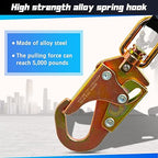 Fall Protection Retractable Lanyard - Fall Arrest System, Industrial Safety Lanyard for Roofing & Construction Positioning, ANSI/OSHA Compliant Lifeline