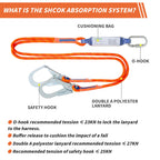 Universal Full Body Fall Protection Safety Harness with Dorsal D-Ring and Mating Buckle Legs, Roofing Harness Construction Harness
