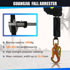 Fall Protection Retractable Lanyard - Fall Arrest System, Industrial Safety Lanyard for Roofing & Construction Positioning, ANSI/OSHA Compliant Lifeline