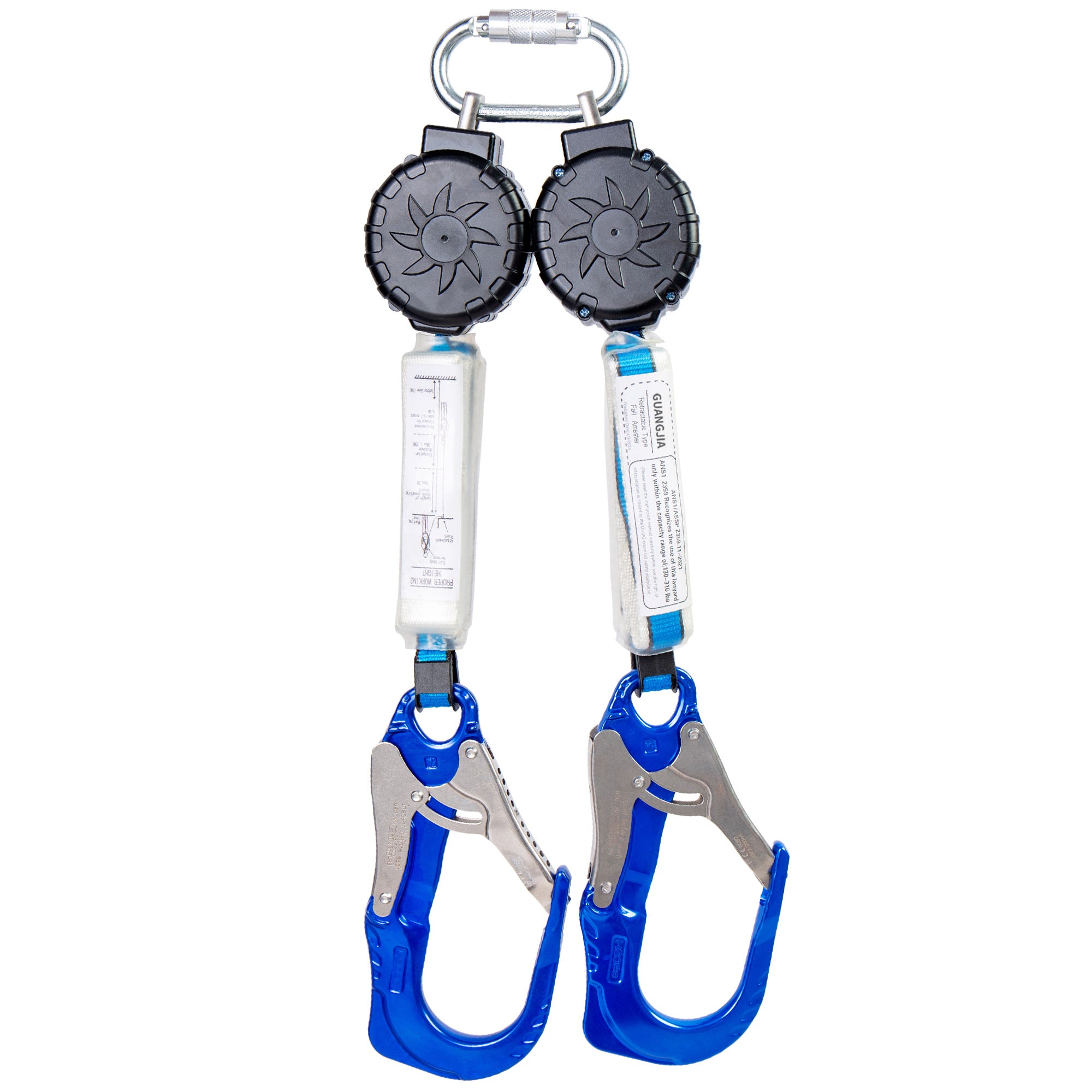 double-blue-hook-self-retracting-lifeline